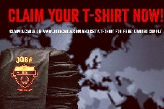 Last chance to claim a cable and get your Jobe warriors shirt!