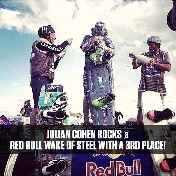Julian Cohen 3rd place Red Bull Wake of Steel 