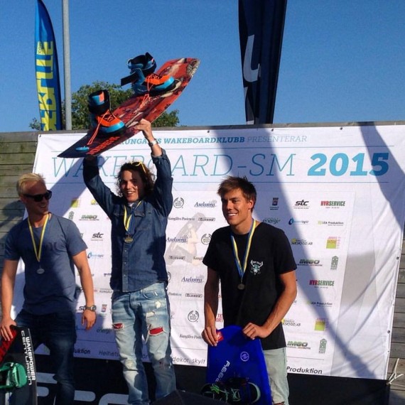 Johan Vikstrom hits the first spot at Swedish Wakeboard Boat Nationals Open Men!