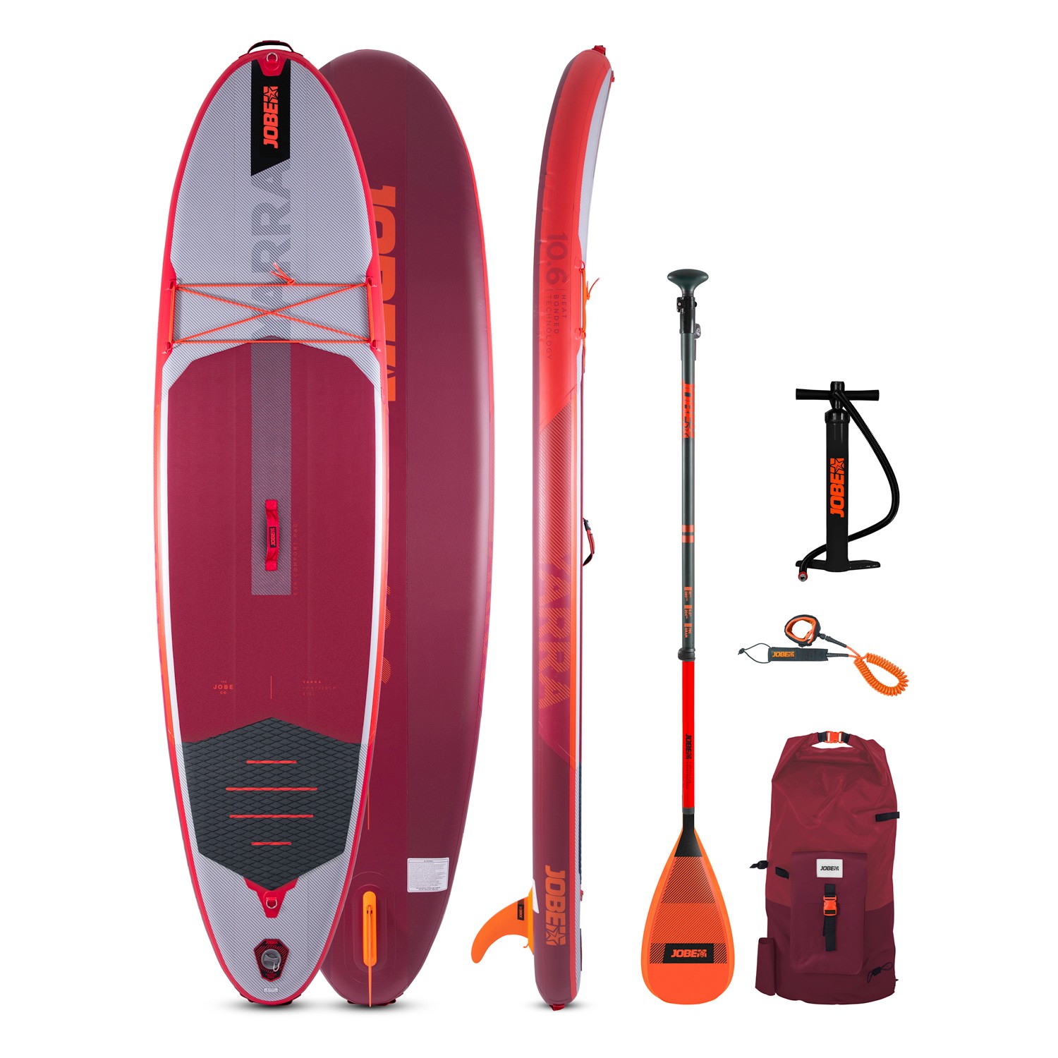 Jobe Yarra 10.6 Inflatable Paddle Board Package Red