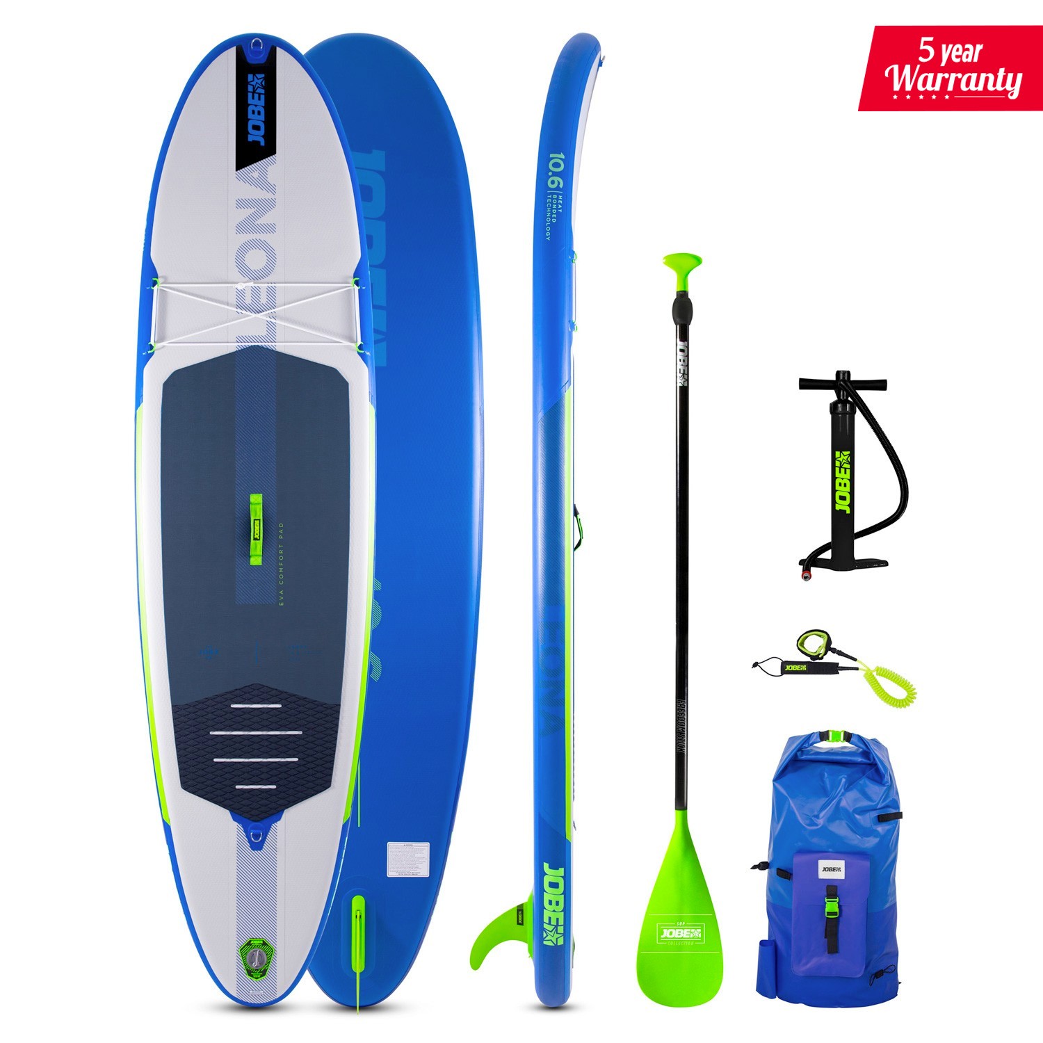Jobe Leona 10.6 Inflatable Paddle Board Package