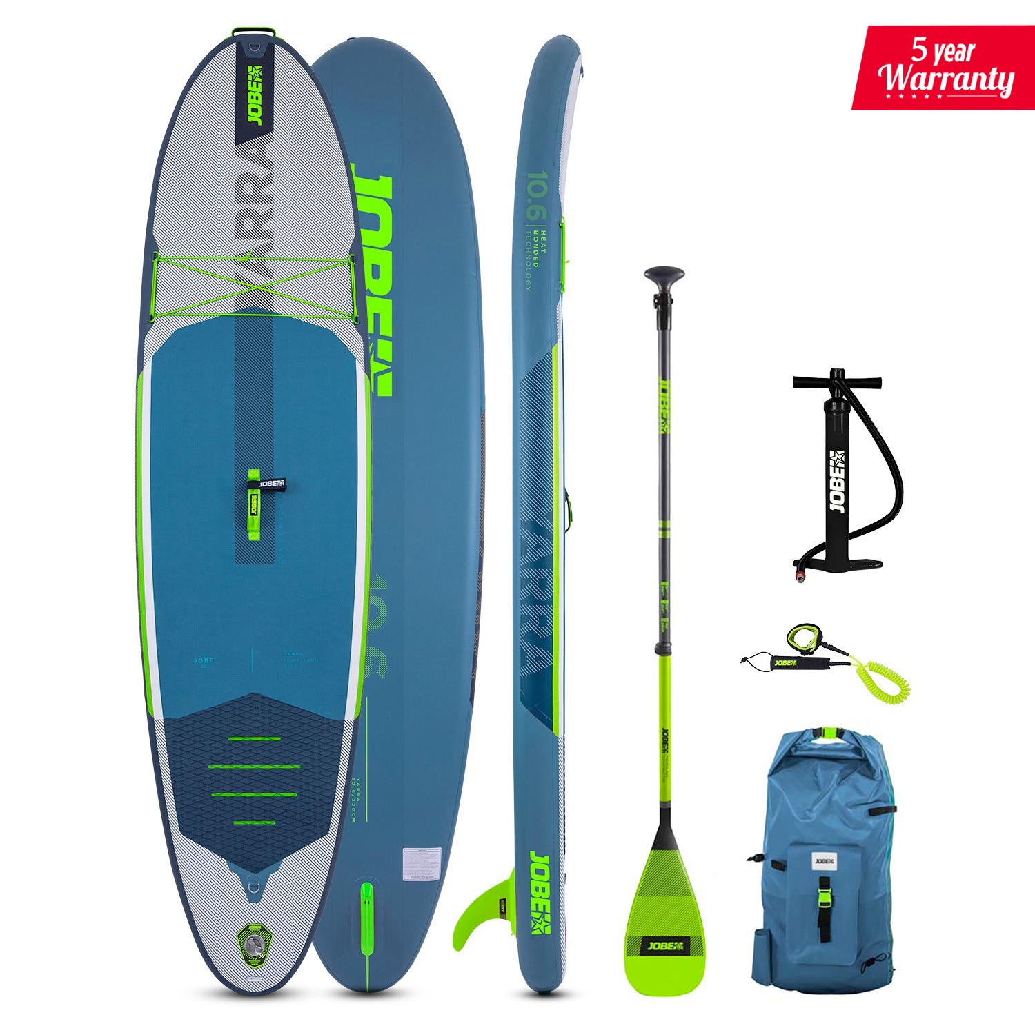 Jobe Yarra 10.6 Inflatable Paddle Board Package Steel Blue - Jobesports.com  UK