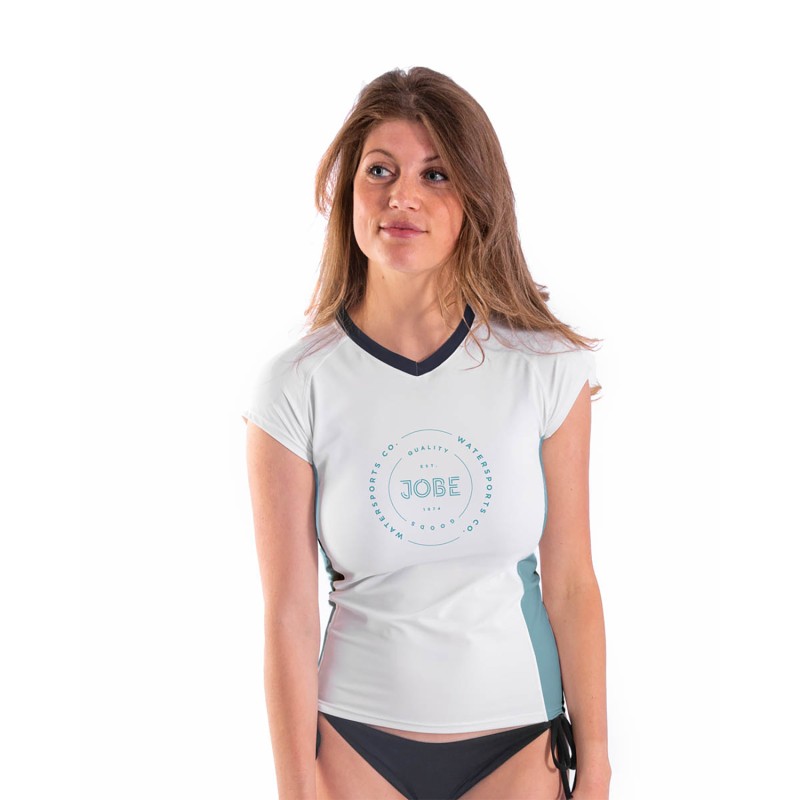 Jobe Camiseta Protección Shortsleeve Mujer V-Neck Blanco
