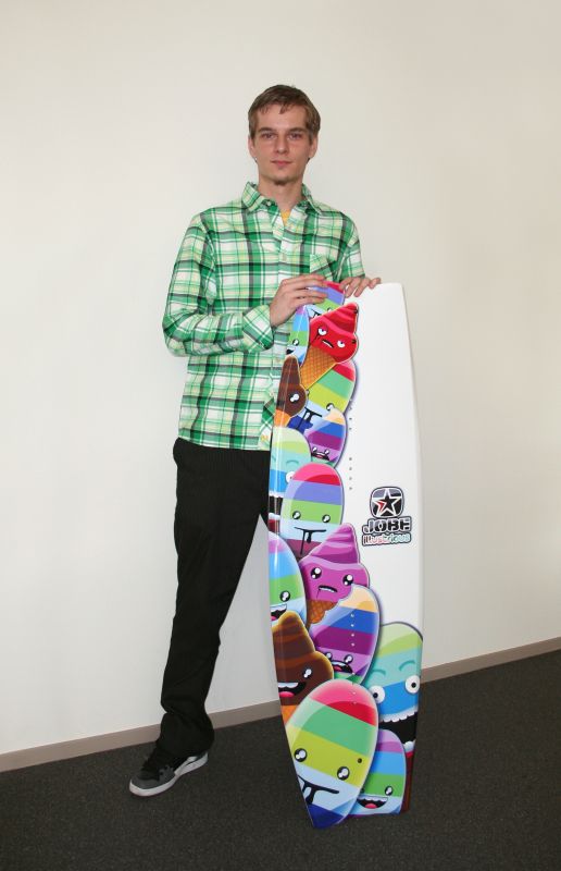 Jobe design contest winner receives own wakeboard